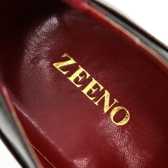 ジーノ ビジネスシューズ 未使用 訳アリ 外羽根 紳士靴 ブランド ドレスシューズ 茶 メンズ 24.5cmサイズ ブラウン ZEENO_画像3