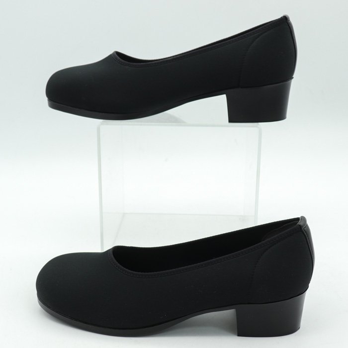 ラウンドトゥパンプス 新品 日本製 コンフォート シューズ 靴 フォーマル 黒 レディース 22.5cmサイズ ブラック Lailier_画像8
