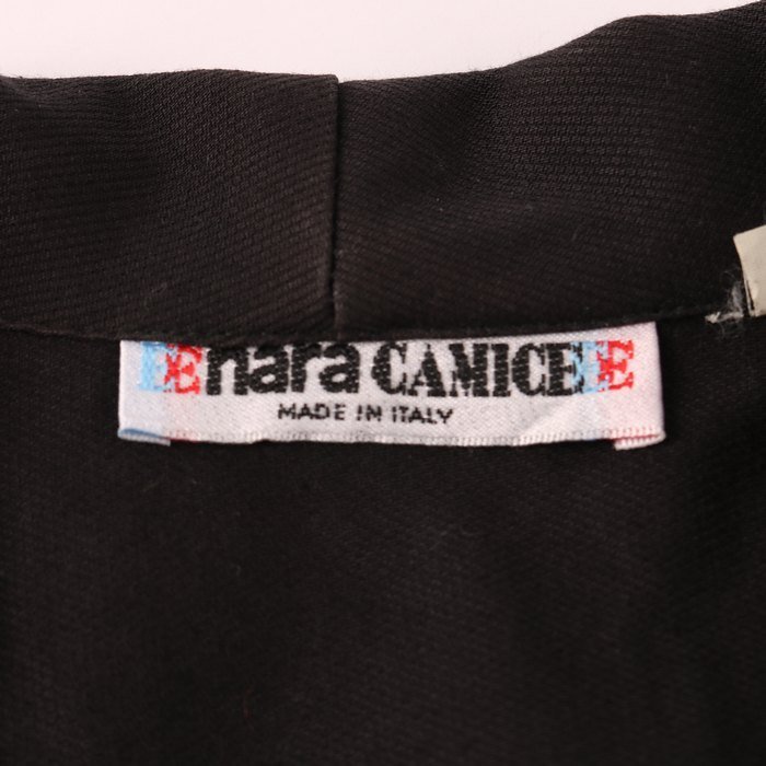 ナラカミーチェ デザインジャケット 長袖 コットン100% 無地 イタリア製 アウター 黒 レディース サイズ ブラック NARACAMICIE_画像2