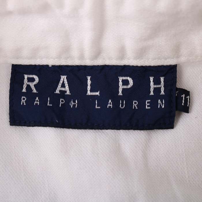 ラルフローレン シャツ ブラウス 半袖 無地 カットソー トップス コットン100％ レディース 11サイズ ホワイト RALPH LAUREN_画像2