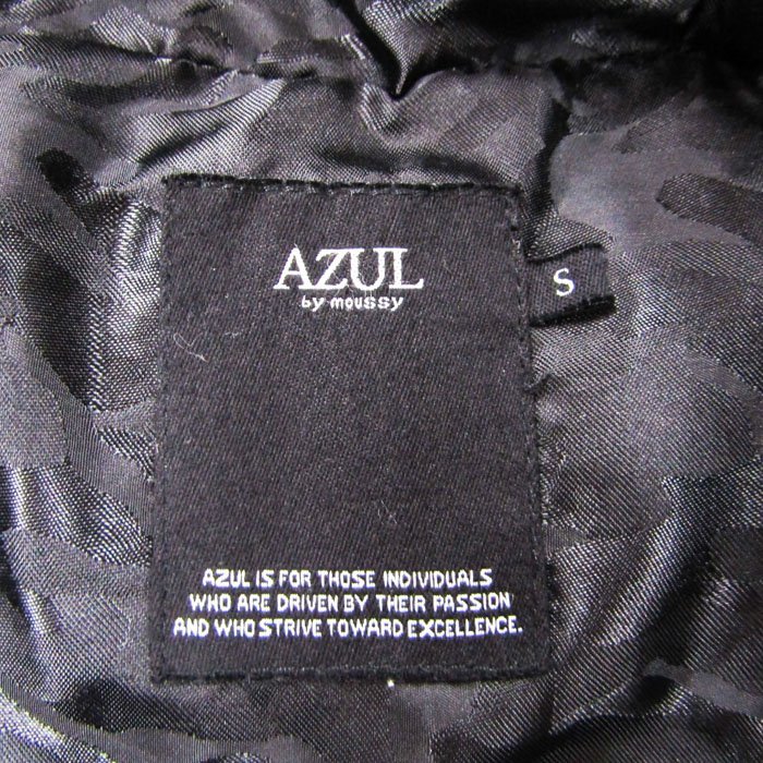 アズールバイマウジー 中綿ベスト フード付き フルジップ アウター ジャケット メンズ Sサイズ グレー AZUL by moussy_画像2