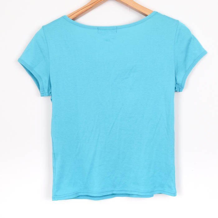 バーバリーブルーレーベル Tシャツ 半袖 ラウンドネック トップス コットン100％ レディース Mサイズ ブルー BURBERRY BLUE LABEL_画像5