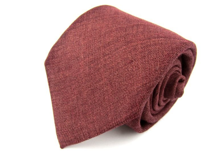  Issey Miyake brand necktie plain silk wool made in Japan men's Brown ISSEY MIYAKE