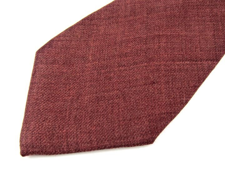  Issey Miyake brand necktie plain silk wool made in Japan men's Brown ISSEY MIYAKE