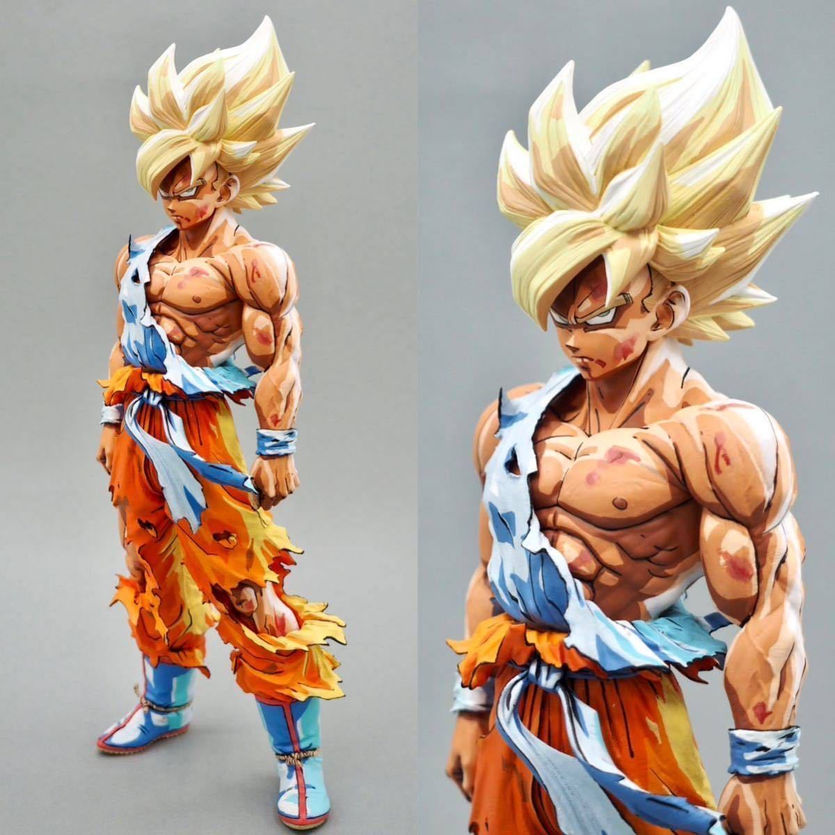 ドラゴンボールフィギュア　SMSP 孫悟空　スーパーサイヤ人　フィギュア　フルリペイント 二次元彩色 リペイント DRAGON BALL SON  GOKU 2D