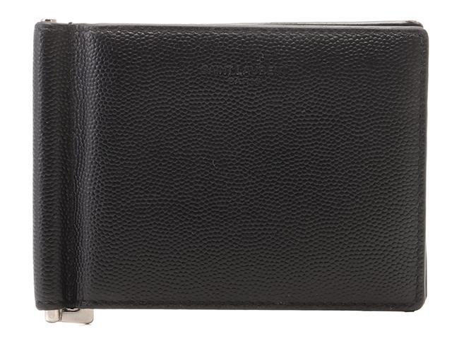 SAINT LAURENT　サンローラン　ビルクリップウォレット　378005　カードケース　ブラック　レザー【433】