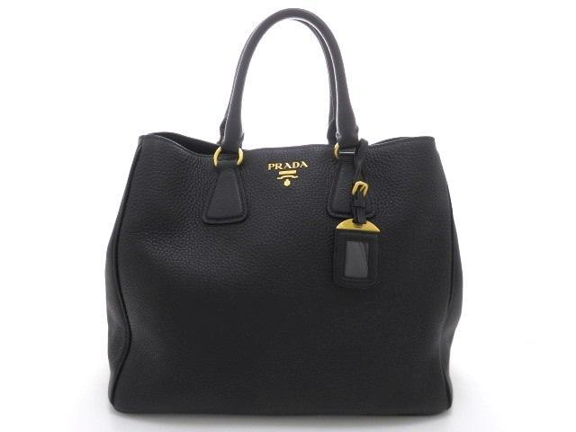 登場! PRADA プラダ 2WAY ショルダーバッグ レザー ブラック【473