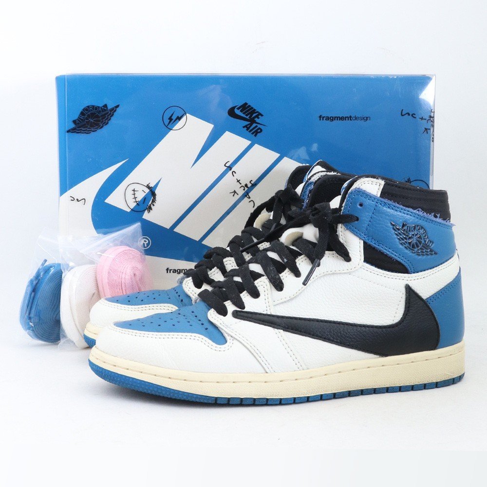 26cm NIKE × FRAGMENT × TRAVIS SCOTT AIR JORDAN 1 HIGH MILITARY BLUE DH3227-105 ナイキ トラヴィススコット エアジョーダンワン