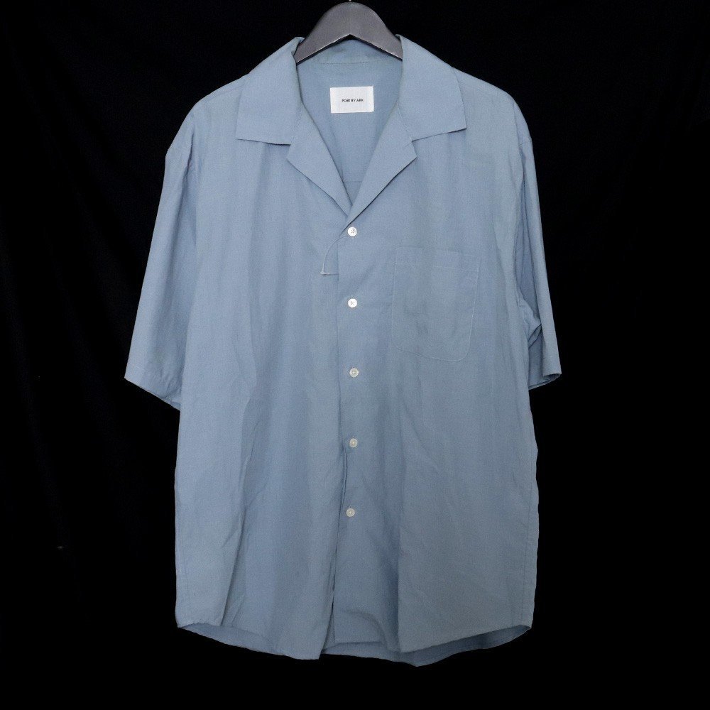 PORTBYARK Poplin SS Shirt ブルー サイズ1 P009-SH003 ポートバイアーク 半袖シャツ_画像1