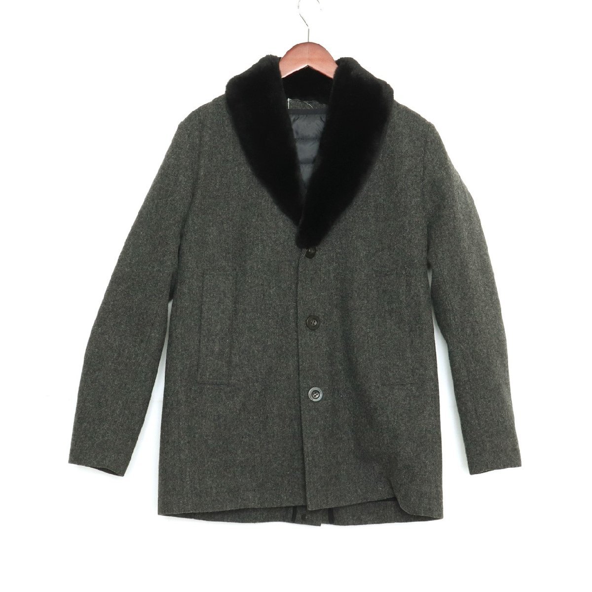 【おしゃれ】 TATRAS ダウンライナー付きコート グレー サイズ01 タトラス coat Sサイズ