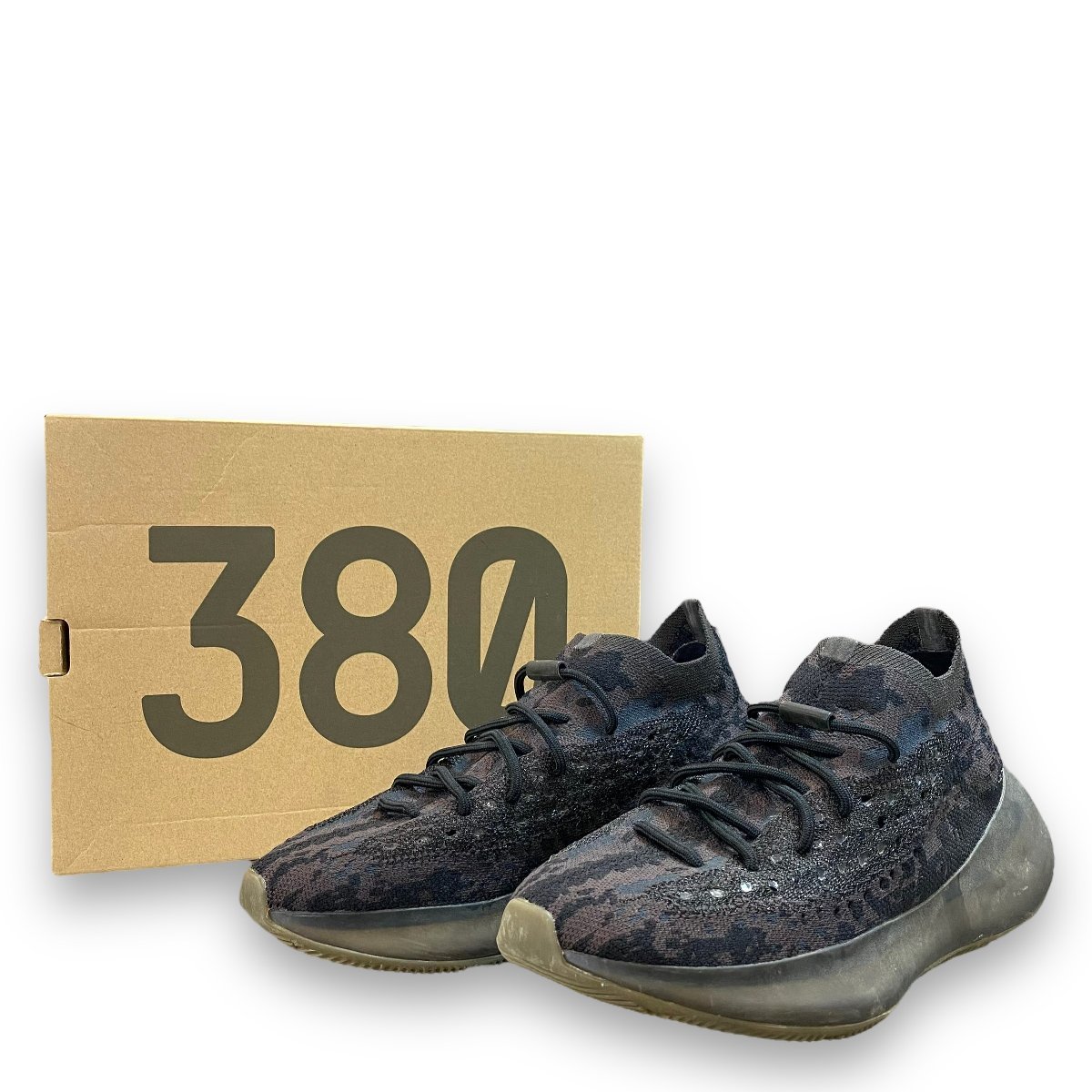 27.5cm ADIDAS YEEZY BOOST 380 ONYX スニーカー ブラック系 FZ1270 アディダス イージーブースト ローカット_画像1