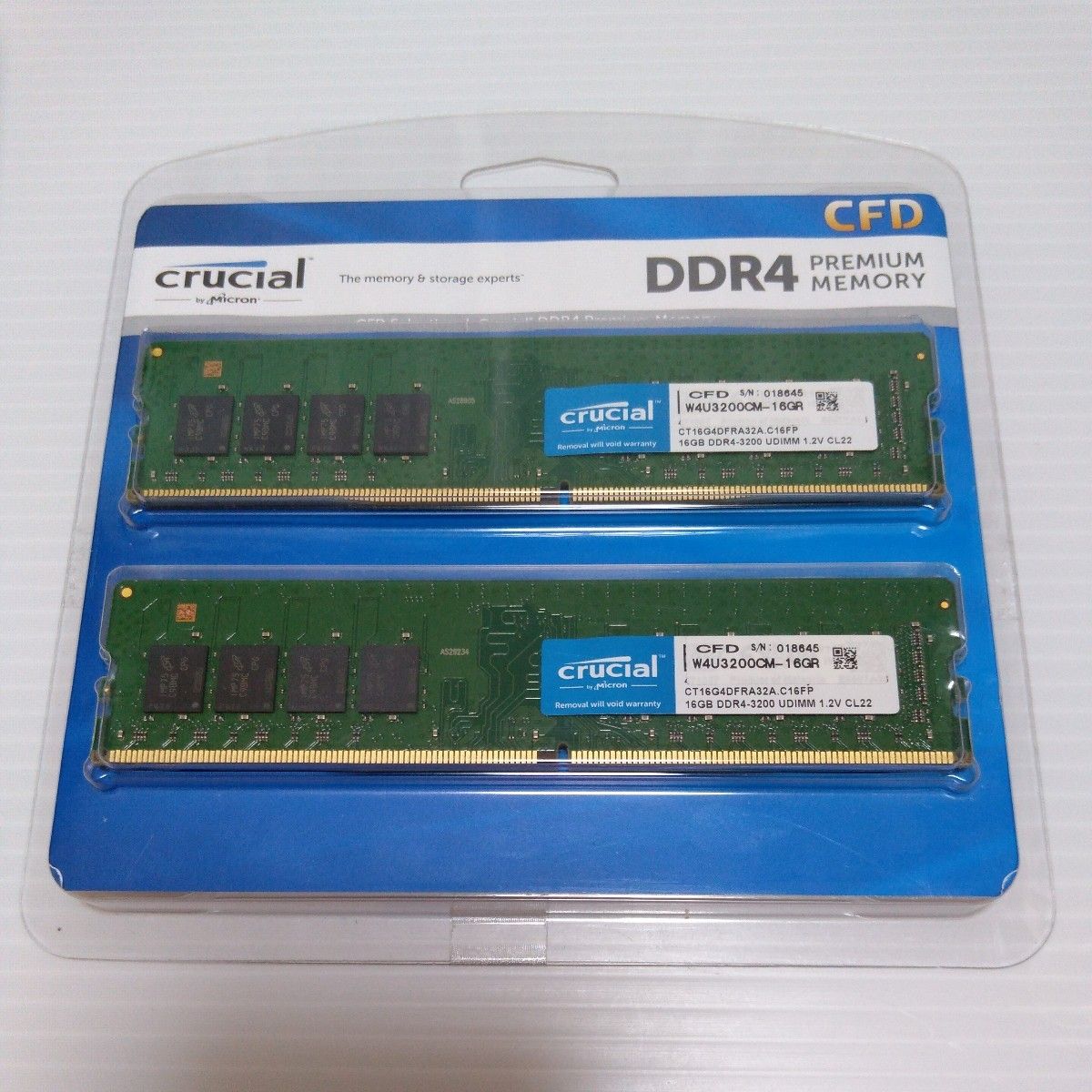 CFD W4U3200CM-16GR　16GB×2枚=32GB　crucial CT2K16G4DFRA32A クルーシャル