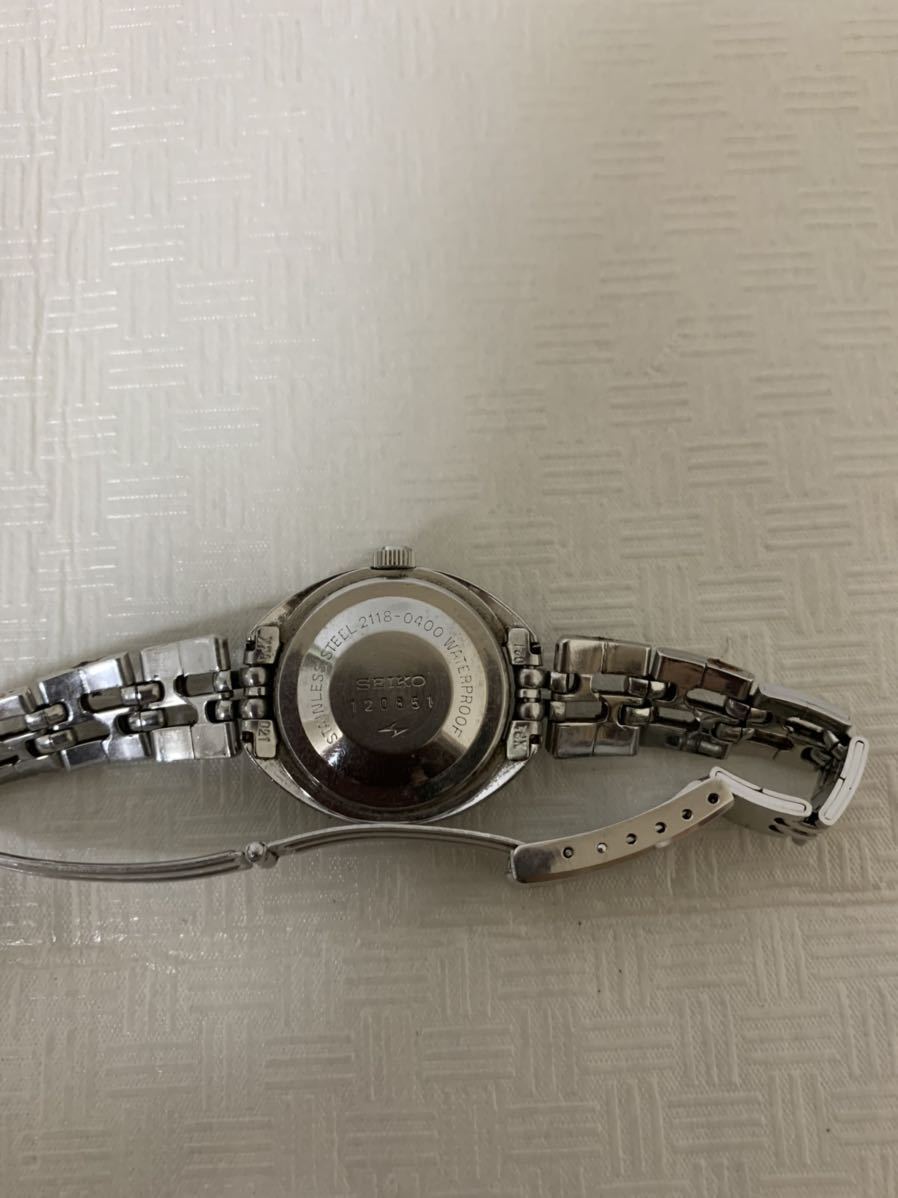 SEIKO 2118-0400 WATCH/セイコー 腕時計/ウォッチ/レディース/手巻き/詳細動作未確認/部品取り用/元箱ではない/小傷汚れ等/ジャンク扱_画像5