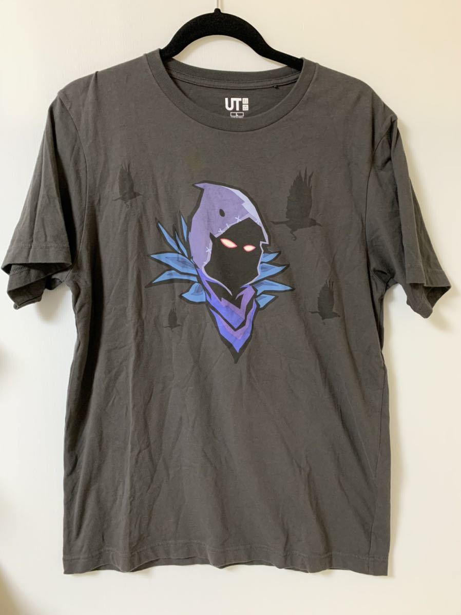 即決/UNIQLO FORTNITE Raven ユニクロ UT Tシャツ/Lサイズ/ユニクロ フォートナイト レイブン/プリントデザイン/半袖/Tshirt/USED/使用感有_画像1