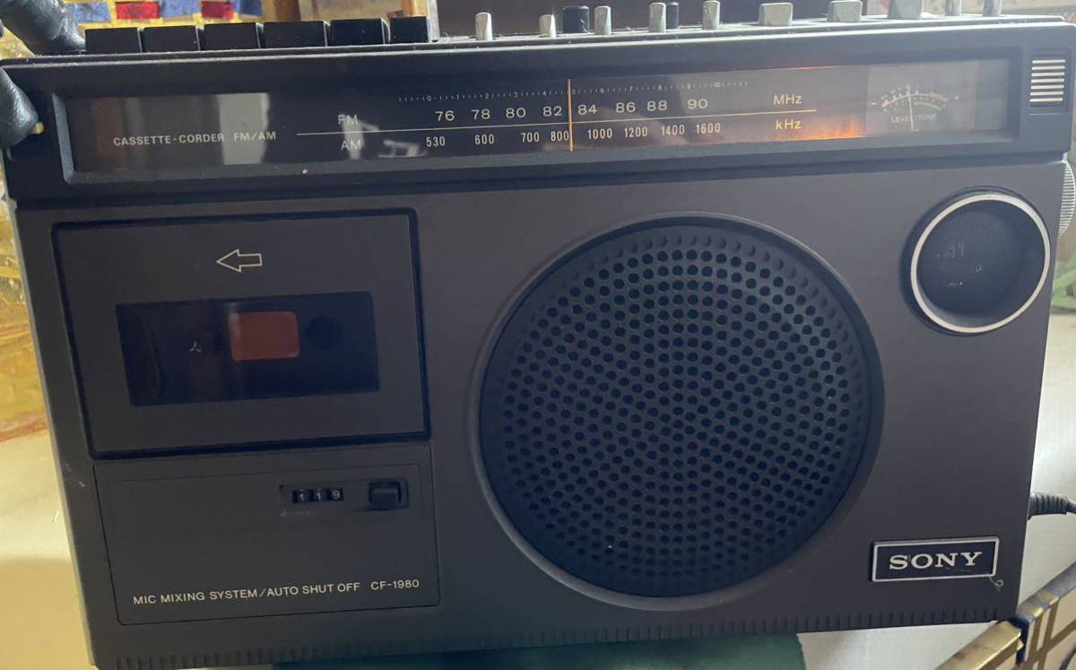 ☆ SONY ソニー CF-1980 ラジカセ 音出し確認、通電確認済 中古 現状品