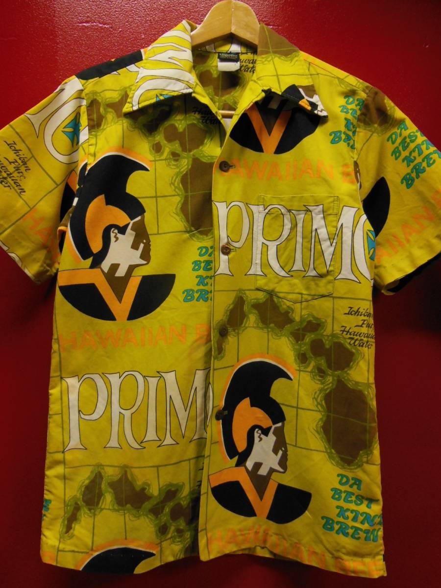 【送料0円】 60S70S アロハシャツ/Sサイズ ポップアートプリント ビール PRIMO HOLIDAY HAWAIIAN 米国ハワイ製 ビンテージ Sサイズ 【送料0円】 60S70S アロハシャツ/Sサイズ ポップアートプリント ビール PRIMO HOLIDAY HAWAIIAN 米国ハワイ製 ビンテージ Sサイズ