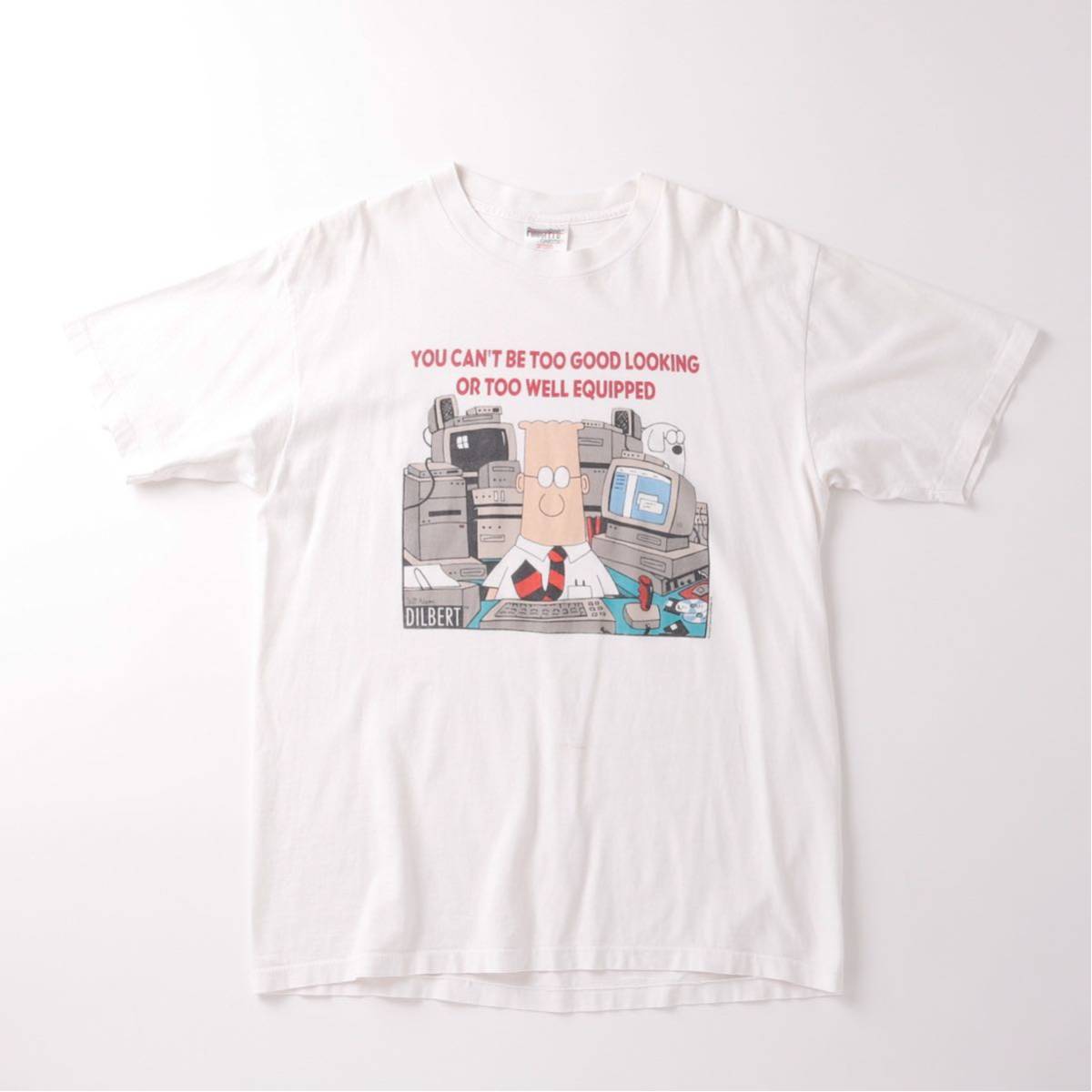 メーカー公式ショップ】 size Big white USA in made DILBERT Tee