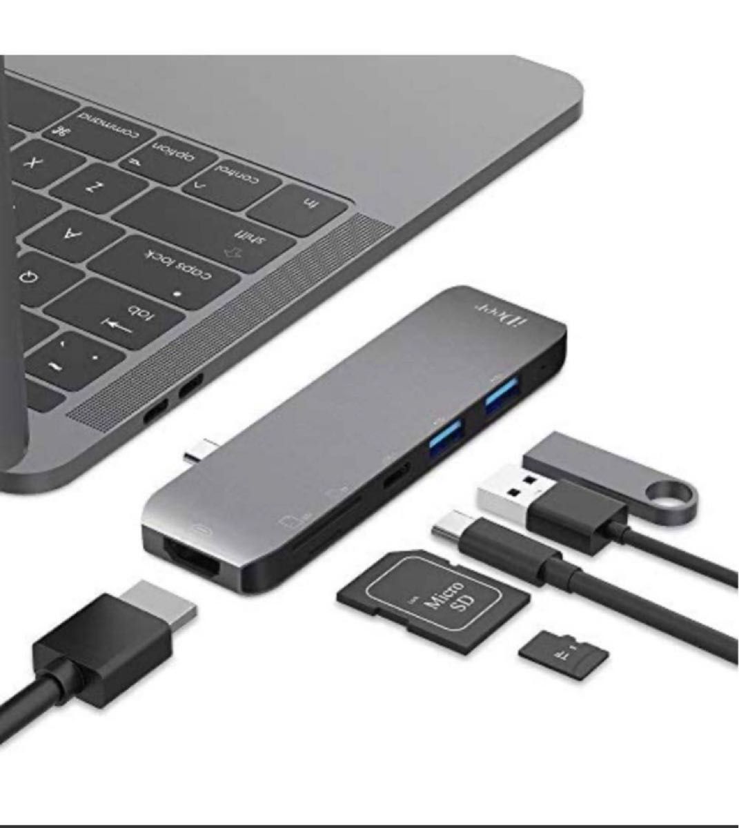 USB C ハブ タイプ C ハブ Type-C HUB 高速データ USB3.0X2ポート マルチポート搭載 USB3.0高速