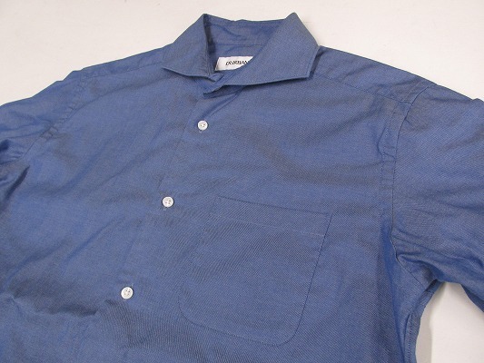 k6145：ダーバン D'URBAN ワイドカラーシャツ 長袖シャツ ワイシャツ 39・15 1/2 青ブルー メンズ/紳士 ：35の画像5