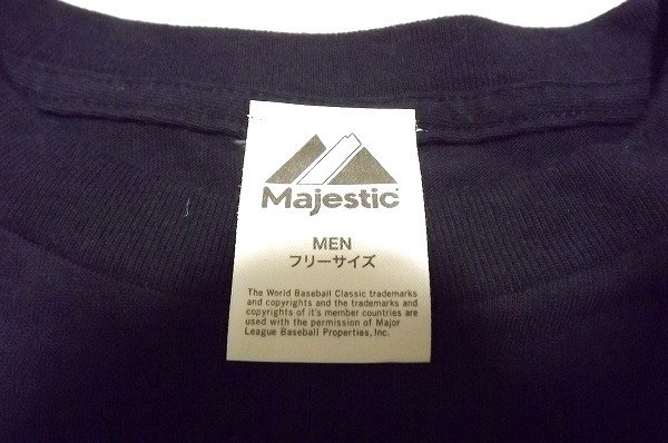 N5930:MAJESTIC（マジェスティック）野球日本代表 背番号10 阿部慎之助 Tシャツ/紺/men FREE:35_画像5