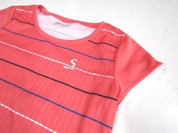 V2044：SRIXON スリクソン 半袖Tシャツ 半袖カットソー 半袖シャツ ピンク M レディース ゴルフウェア ゴルフシャツ:35_画像5