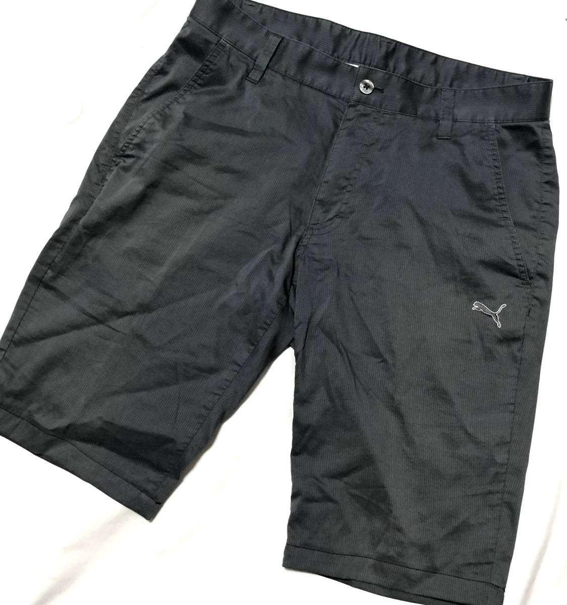 夏向け☆PUMA GOLF プーマゴルフ☆薄手 少しストレッチ ひざ丈ハーフパンツ☆W80~81cm位☆メンズMサイズ位☆全国送料210円 JChere雅虎拍卖代购 美品メンズL パラディーゾ 夏用 パンツ スラックス 薄手 ストレッチ素材 82