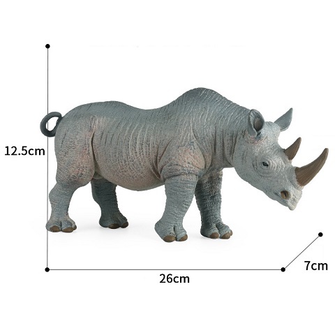  черный носорог животное фигурка настоящий большой 