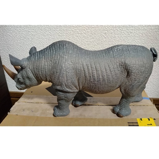  черный носорог животное фигурка настоящий большой 