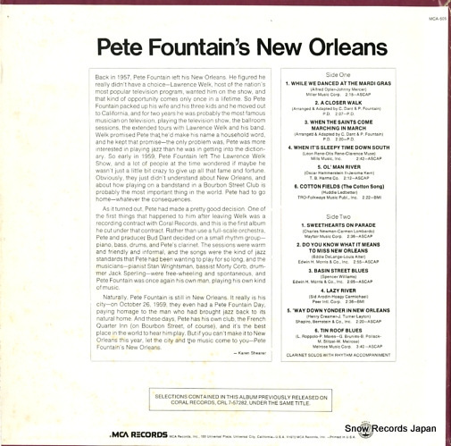 ピート・ファウンテン pete fountain's new orleans MCA-505_画像2