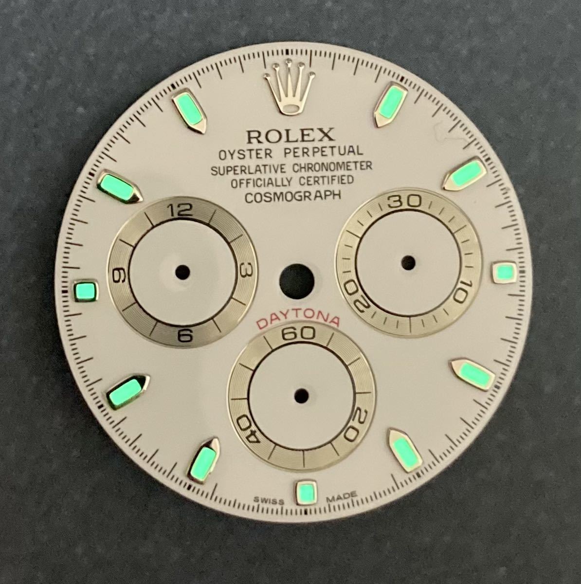 極美品 針付 純正品 Daytona 116520 白文字盤 付属品 ロレックス デイトナ ROLEX White dial 正規品 cal.4130 ルミノバ luminova 6針 hands_画像7