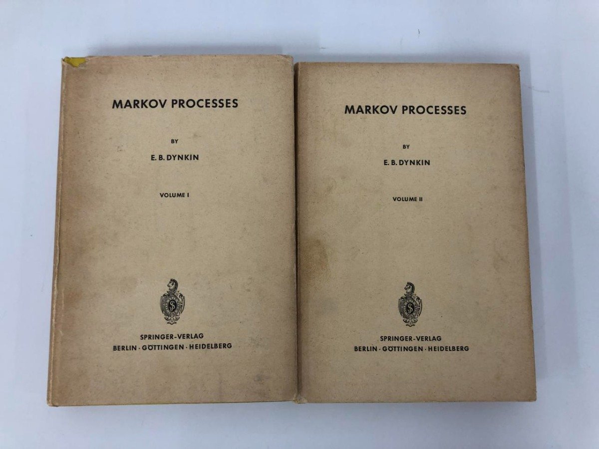 ▼　【計2冊 洋書 MARKOV PROCESSES volumeⅠ・ⅡE.B.DYNKIN】112-02307
