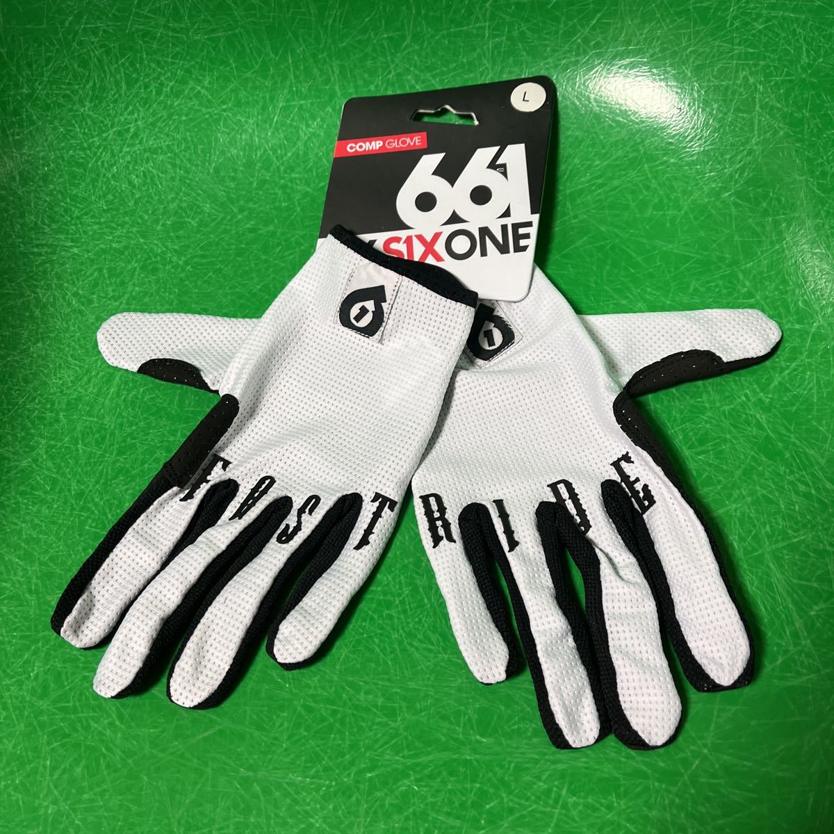 661 glove L size white Schic s Schic s one new goods unused goods gloves MTB six sixone