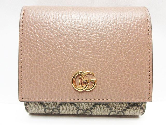 安価 ミディアムウォレット GGマーモント グッチ GUCCI 美品 二つ折り