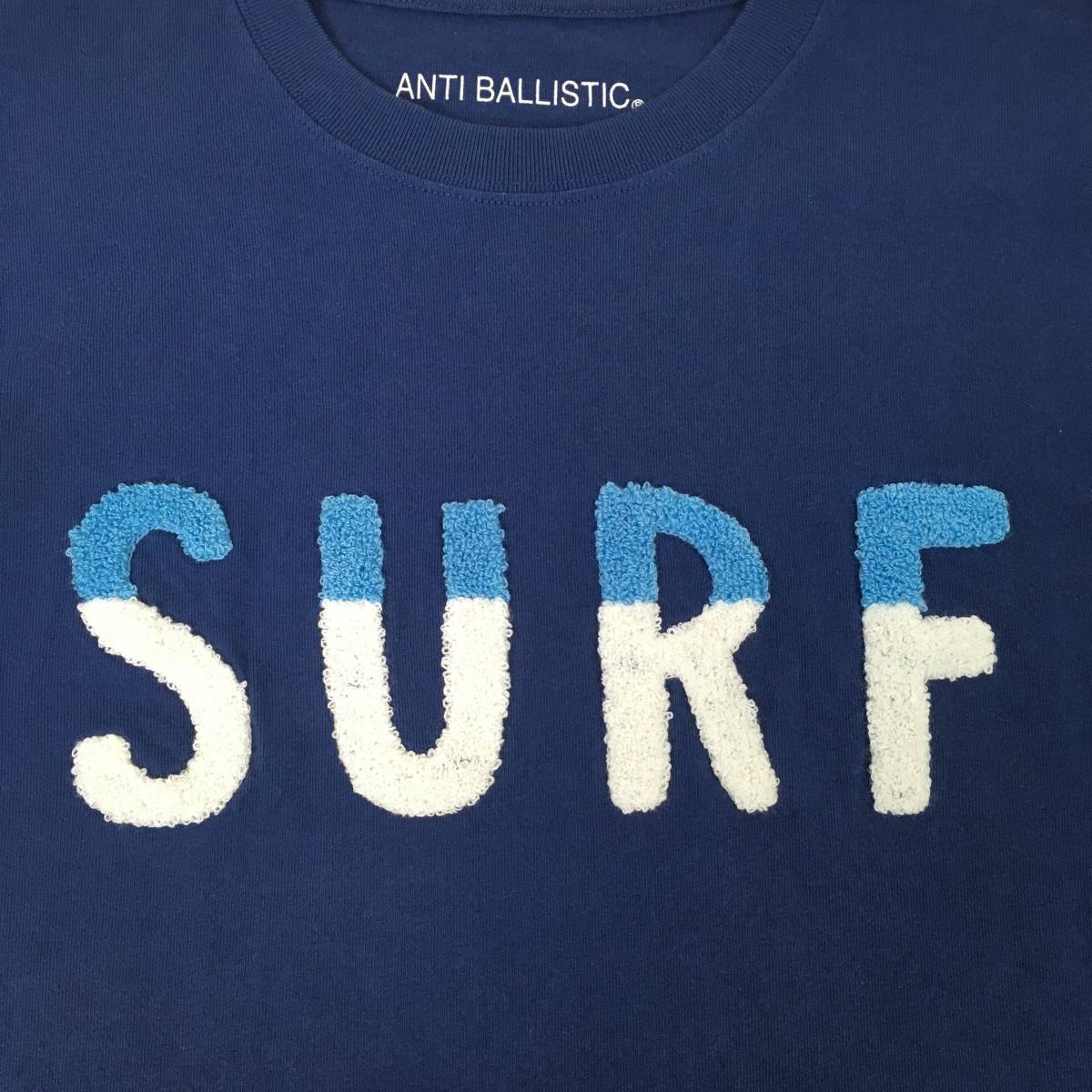 ANTI BALLISTIC アンティバルリスティック Tシャツ Mサイズ ネイビー 半袖 SURF_画像4
