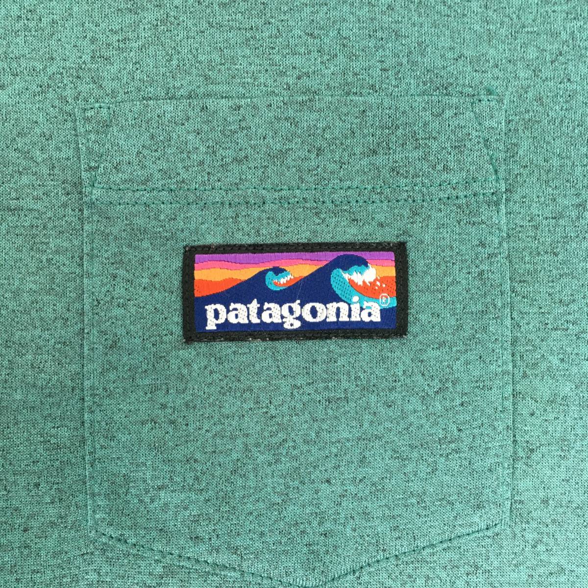 Patagonia パタゴニア Tシャツ 胸ポケット Sサイズ スリムフィット 半袖 グリーン_画像4