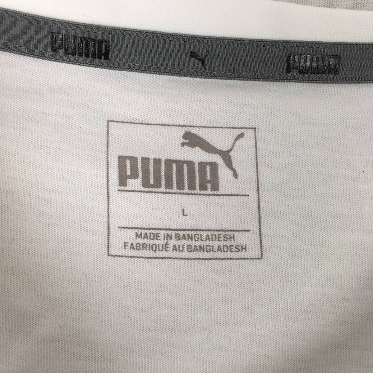PUMA プーマ Tシャツ Lサイズ ホワイト 半袖_画像3