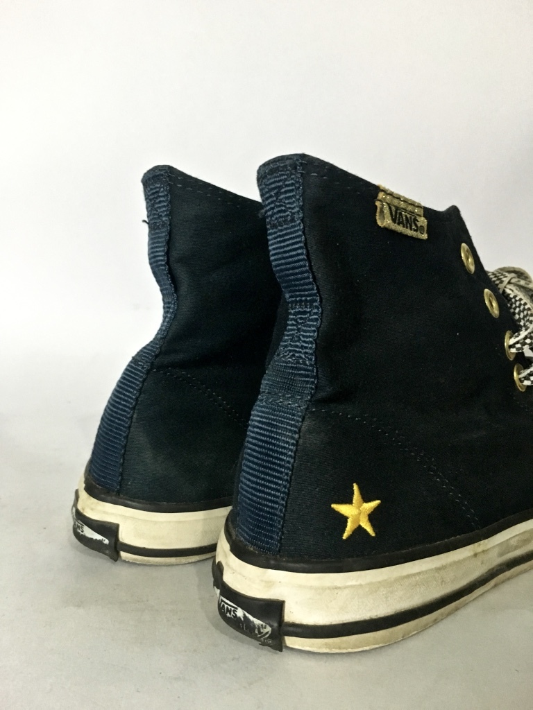 ☆VANS ヴァンズ ハイカット スニーカー 紺 ネイビー 26.5cm V66MLT 星 スター 刺繍 US VANS _画像6