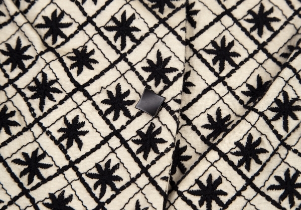 シビラSybilla フラワーチェック刺繍セットアップスーツ ベージュ黒M 【レディース】_画像6