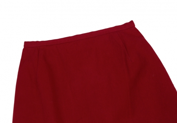 ピンクハウスPINK HOUSE リボン装飾コットンツイルロングスカート 赤M位 【レディース】_画像3