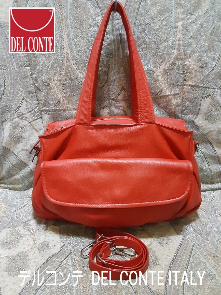 デルコンテ DEL CONTE ITALY 2way/本革/斜め掛けショルダー