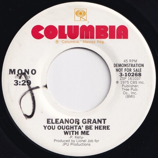 Eleanor Grant You Oughta' Be Here With Me (Mono) / (Stereo) Columbia US 3-10268 202969 SOUL ソウル レコード 7インチ 45_画像1