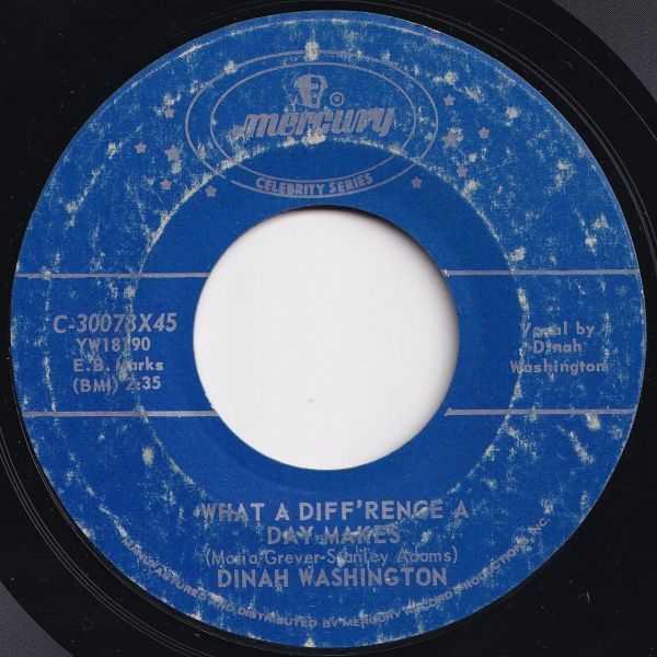 Dinah Washington What A Diff'rence A Day Makes / Come On Home Mercury US C-30078X45 203114 JAZZ ジャズ レコード 7インチ 45_画像1