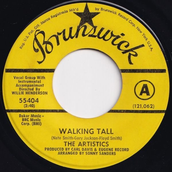 Artistics Walking Tall / What Happened (To The Love We Had) Brunswick US 55404 203280 SOUL ソウル レコード 7インチ 45の画像1