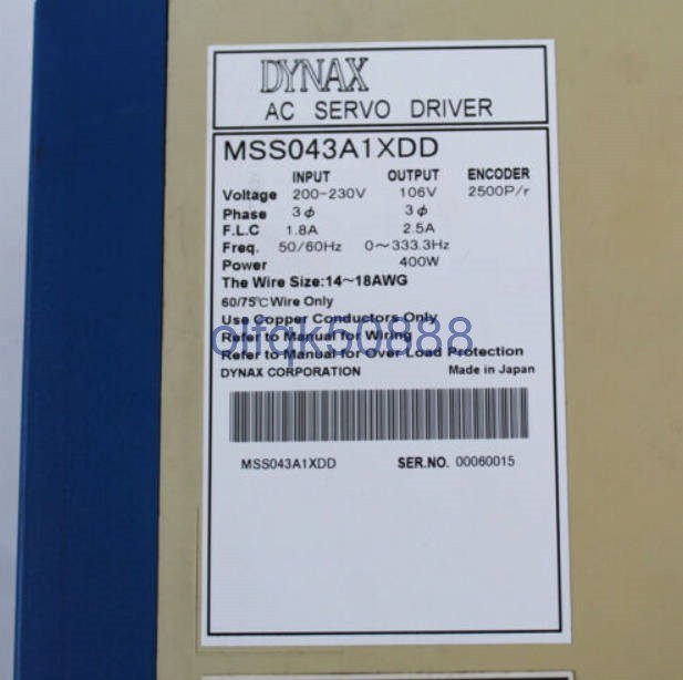 (訳ありセール 格安) 新品【代引★引取可 東京発】 Dynax サーボドライバー MSS043A1XDD 【6ヶ月保証】 その他 (訳ありセール 格安) 新品【代引★引取可 東京発】 Dynax サーボドライバー MSS043A1XDD 【6ヶ月保証】 その他
