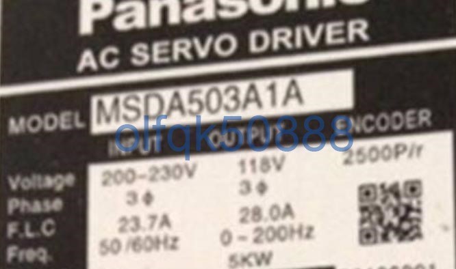 新品◆税込 東京発 代引可◆ Panasonic サーボドライバー MSDA503A1A 【６ヶ月保証】