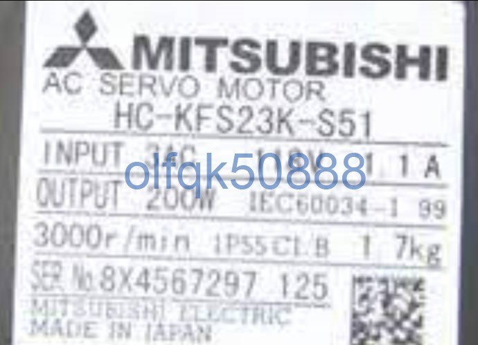 新品◆税込 東京発 代引可◆ 三菱 サーボモーター HC-KFS23K-S51 【６ヶ月保証】