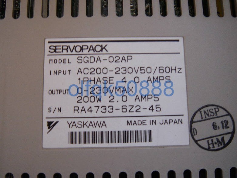 新品◆税込 東京発 代引可◆ YASKAWA / 安川電機 サーボドライバー SGDE-02AP 【６ヶ月保証】_画像1