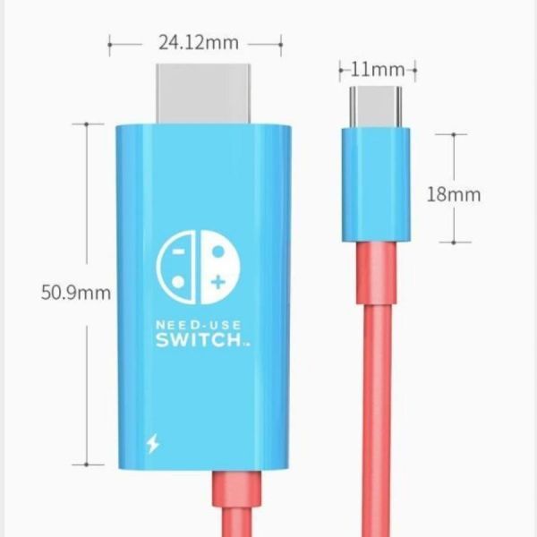 Nintendo スイッチ Switch HDMI 変換 ケーブル アダプター Type-C 充電 ニンテンドー テレビ出力 4K Nostalvery 新品の画像6