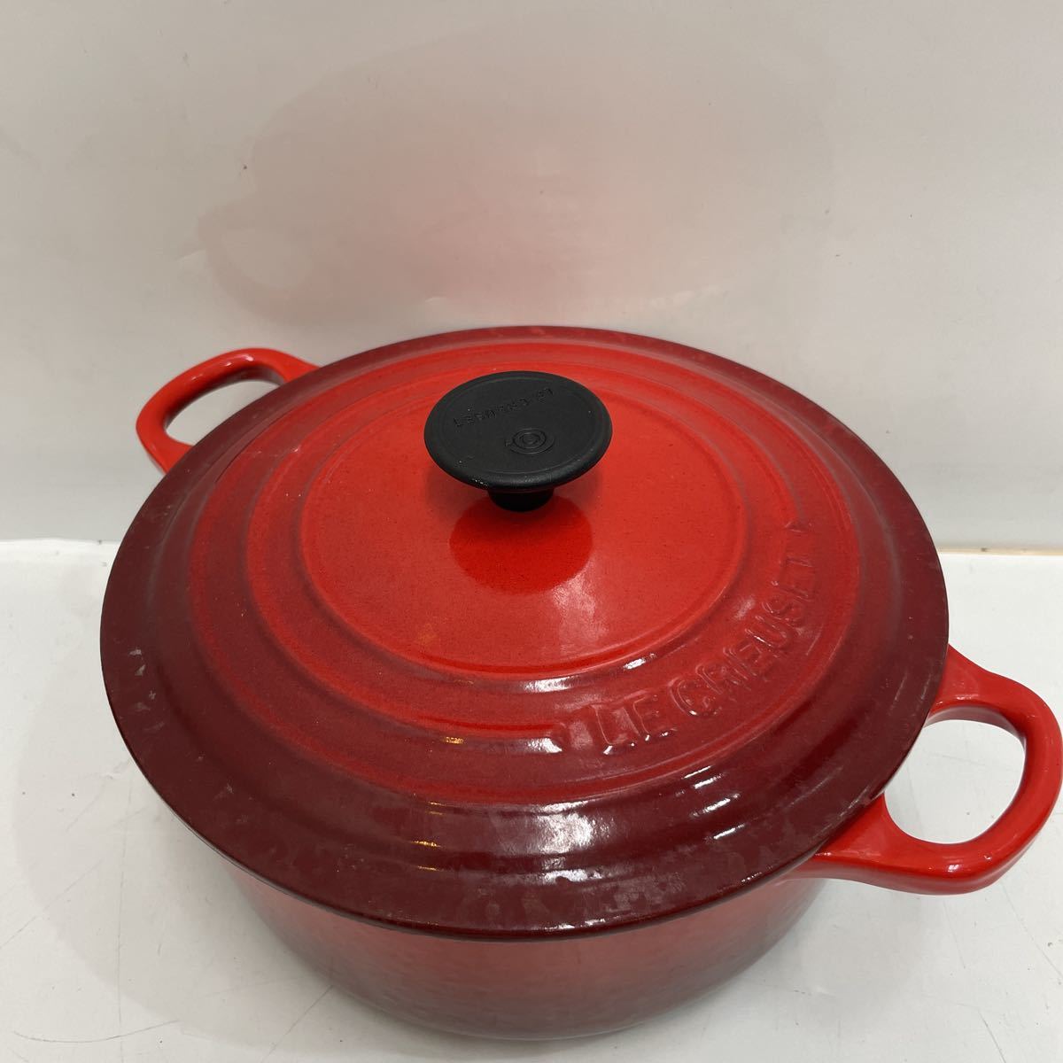 LE CREUSET ル・クルーゼ ココット・ビス　ロンド　２０cm　チェリーレッド_画像7