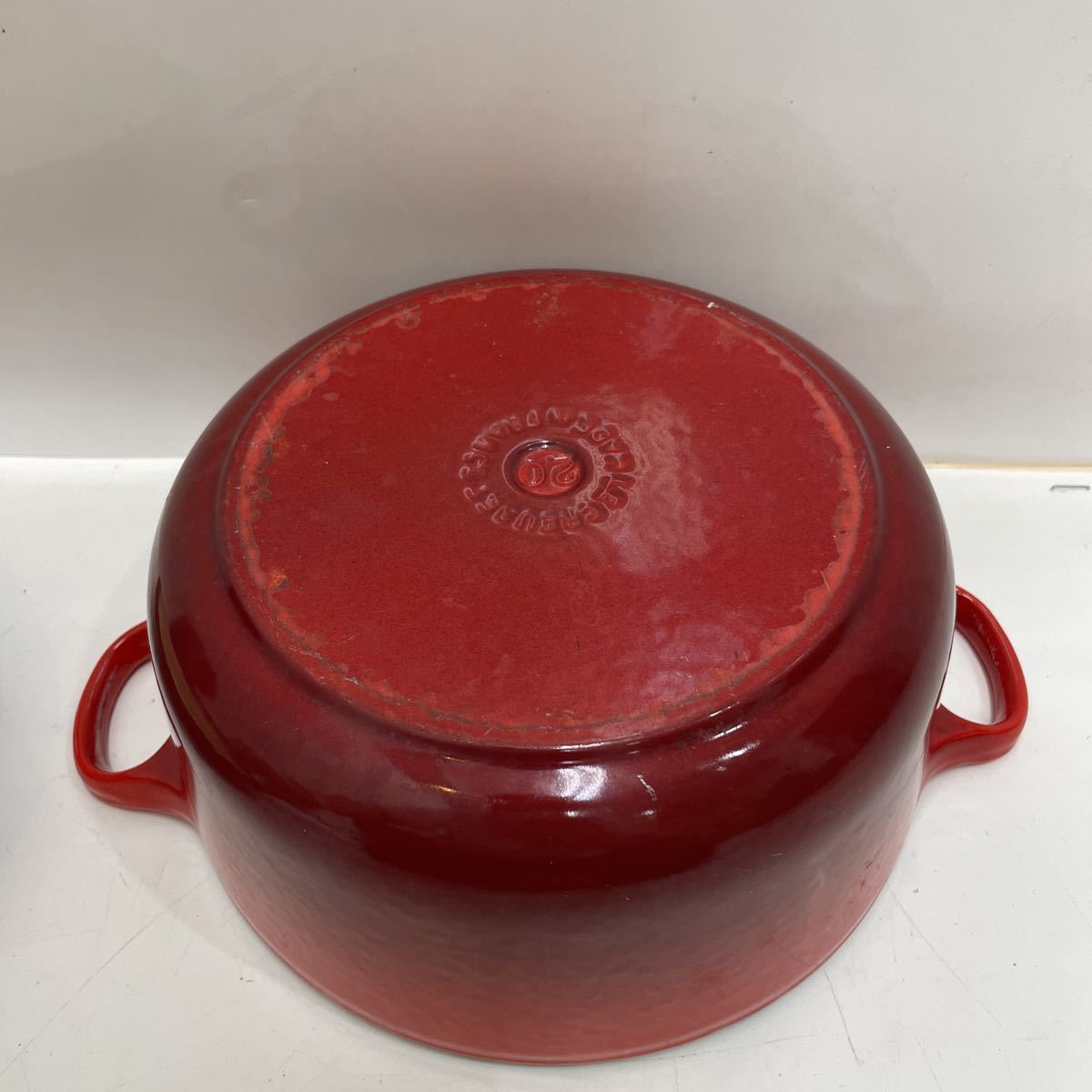 LE CREUSET ル・クルーゼ ココット・ビス　ロンド　２０cm　チェリーレッド_画像4